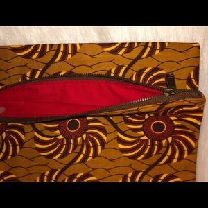 Fold over  African print clutch with + a wallet.